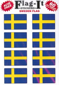 Flag-It Swedish Flag Stickers